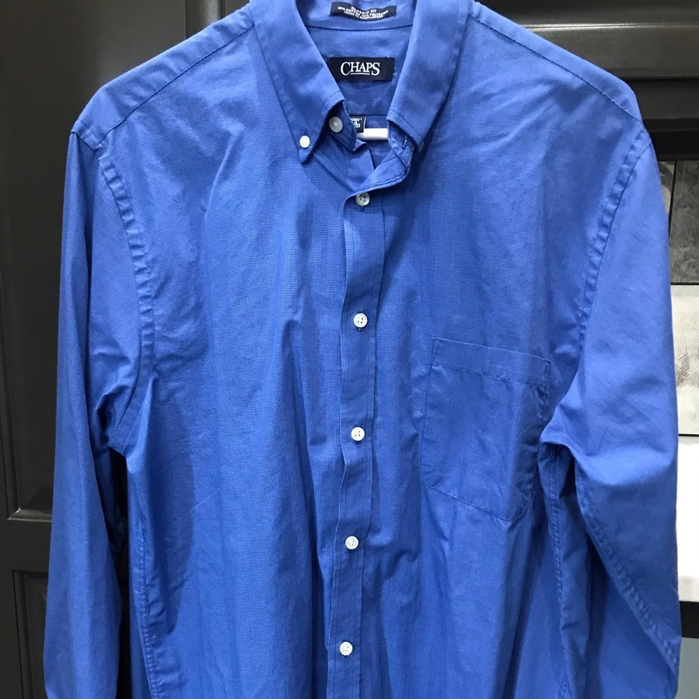 Men’s Chaps (16) Blue Long Sleeve Dress Shirt